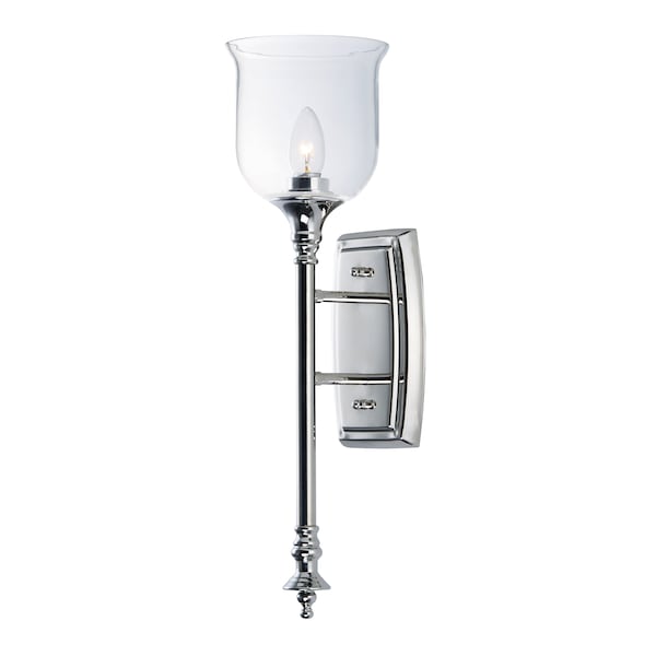 Maxim Lighting Centennial 1-Light 6.25" Wide Polished Nickel Wall Sconce 20479CLPN - main
